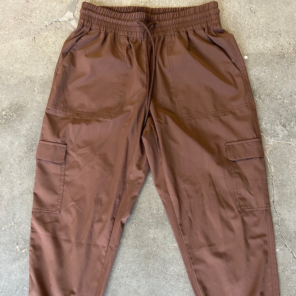 Old Navy StretchTech Cargo Jogger Pants- Brown Women's Small Petite